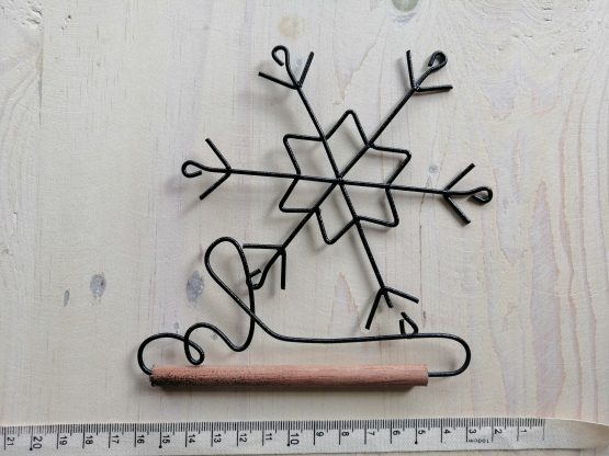Gancho decorativo snowflake con bolillo