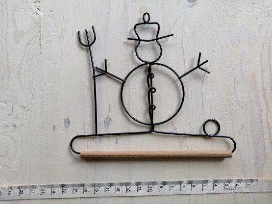 Gancho decorativo snowman con bolillo