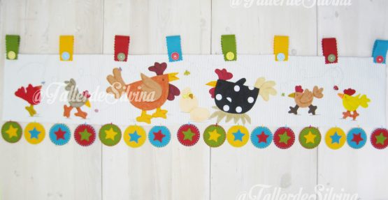 Cenefa de gallinas country