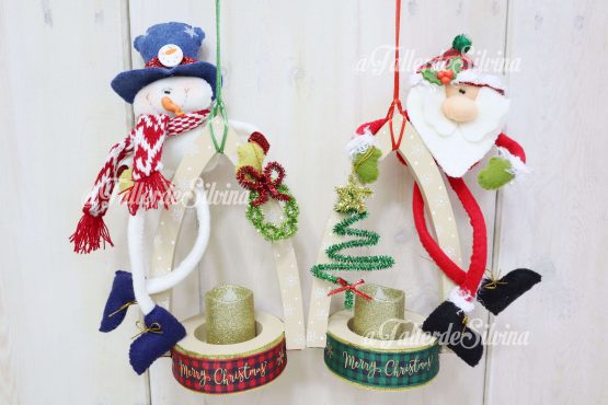 Porta-Velas Navidad Colgantes