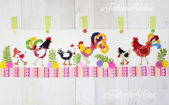 Cenefa Gallinas Bordadoras