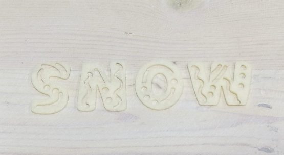 Snow Letras separadas aplique termoadhesivo