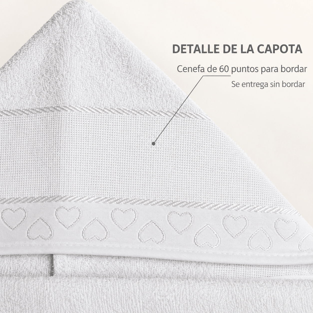 Toalla con capota para bebé Baby Love Döhler 90 × 70 cm para bordar