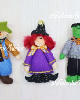 prendedores mini halloween