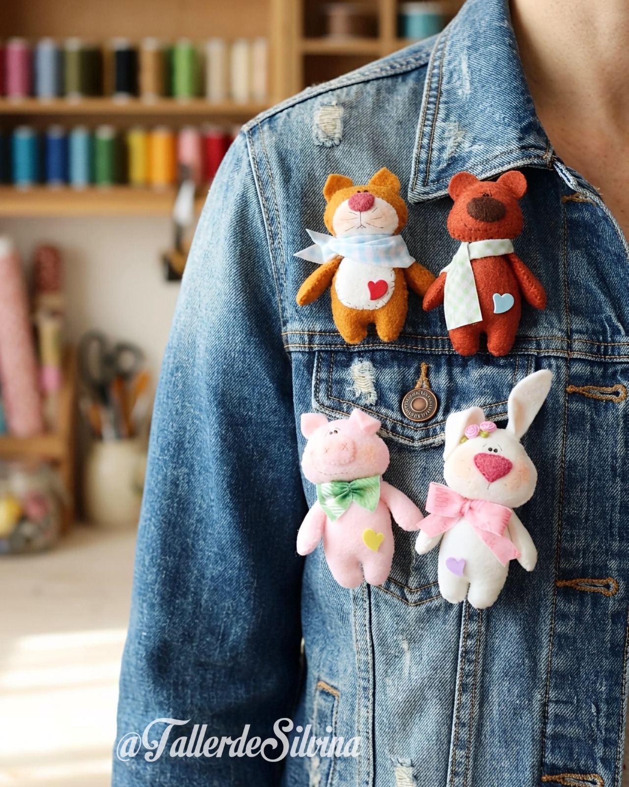 Prendedores Dulces Mascotitas – Kit de manualidades en Paño Lency