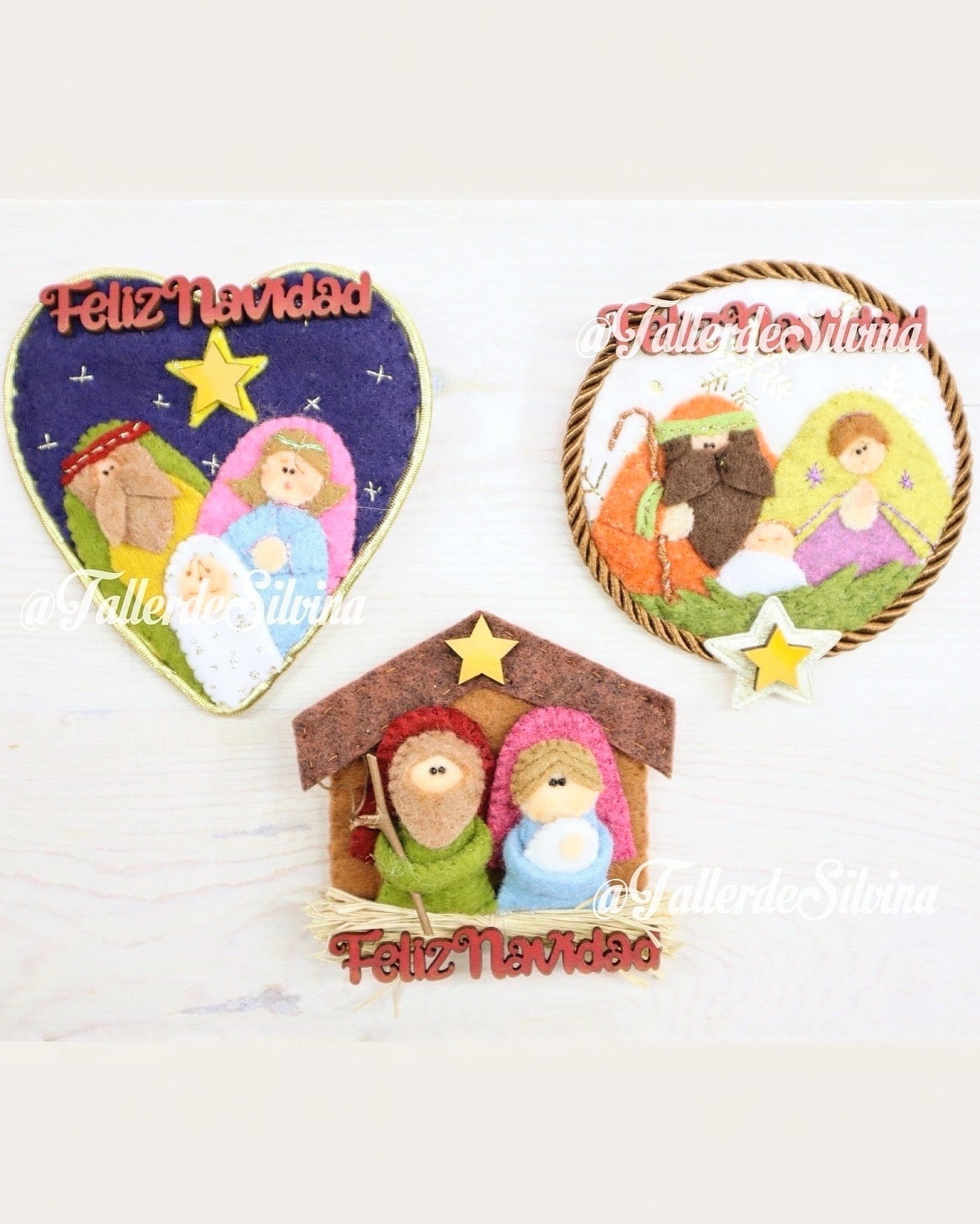 Prendedores Mini Nacimiento – Kit navideño en paño lency