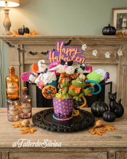 Pocillo "Pócimas & Dulces" – Kit Porta Dulces de Halloween en Paño Lency