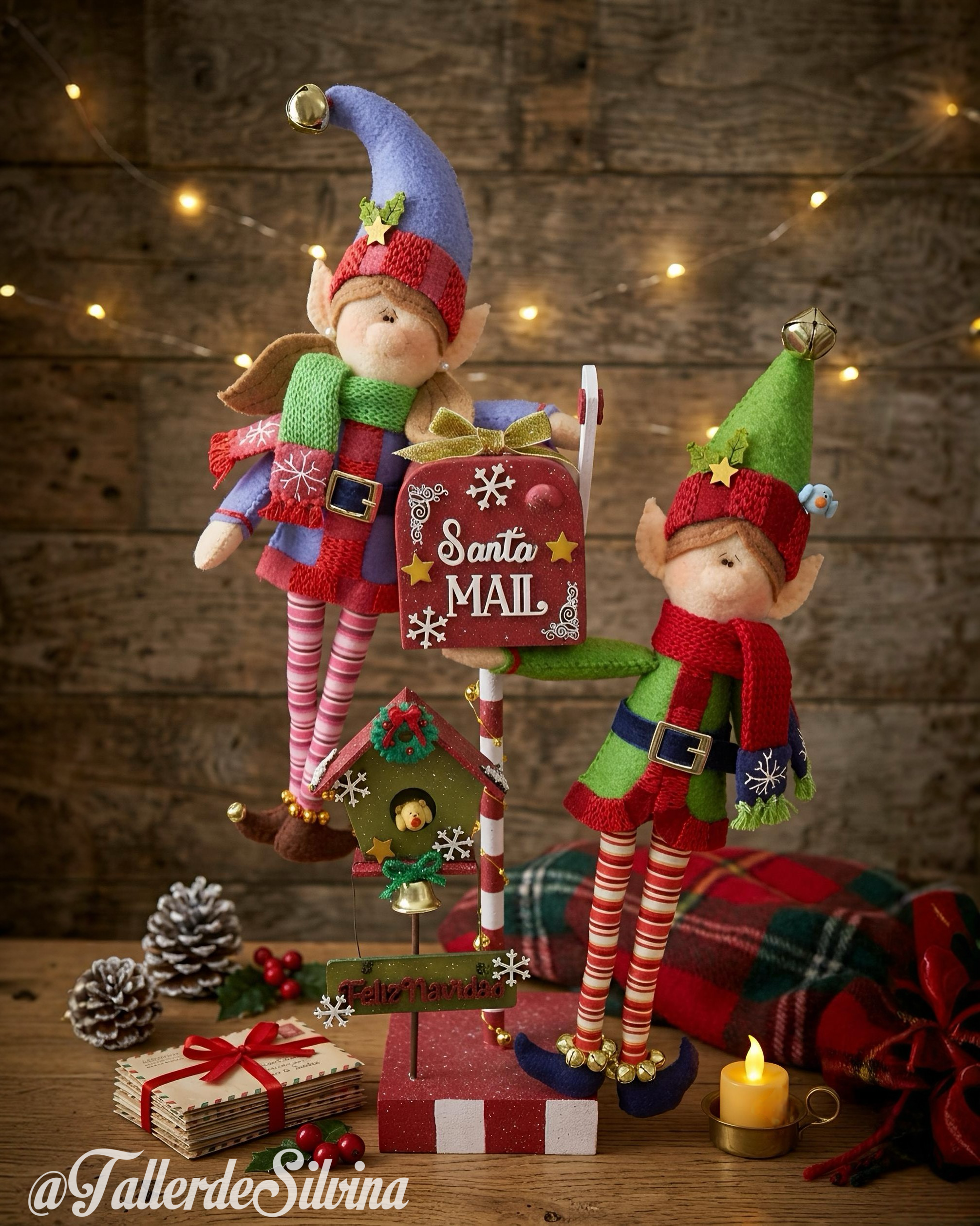 Buzón Santa Mail - Duendecillos – Kit navideño en paño lency