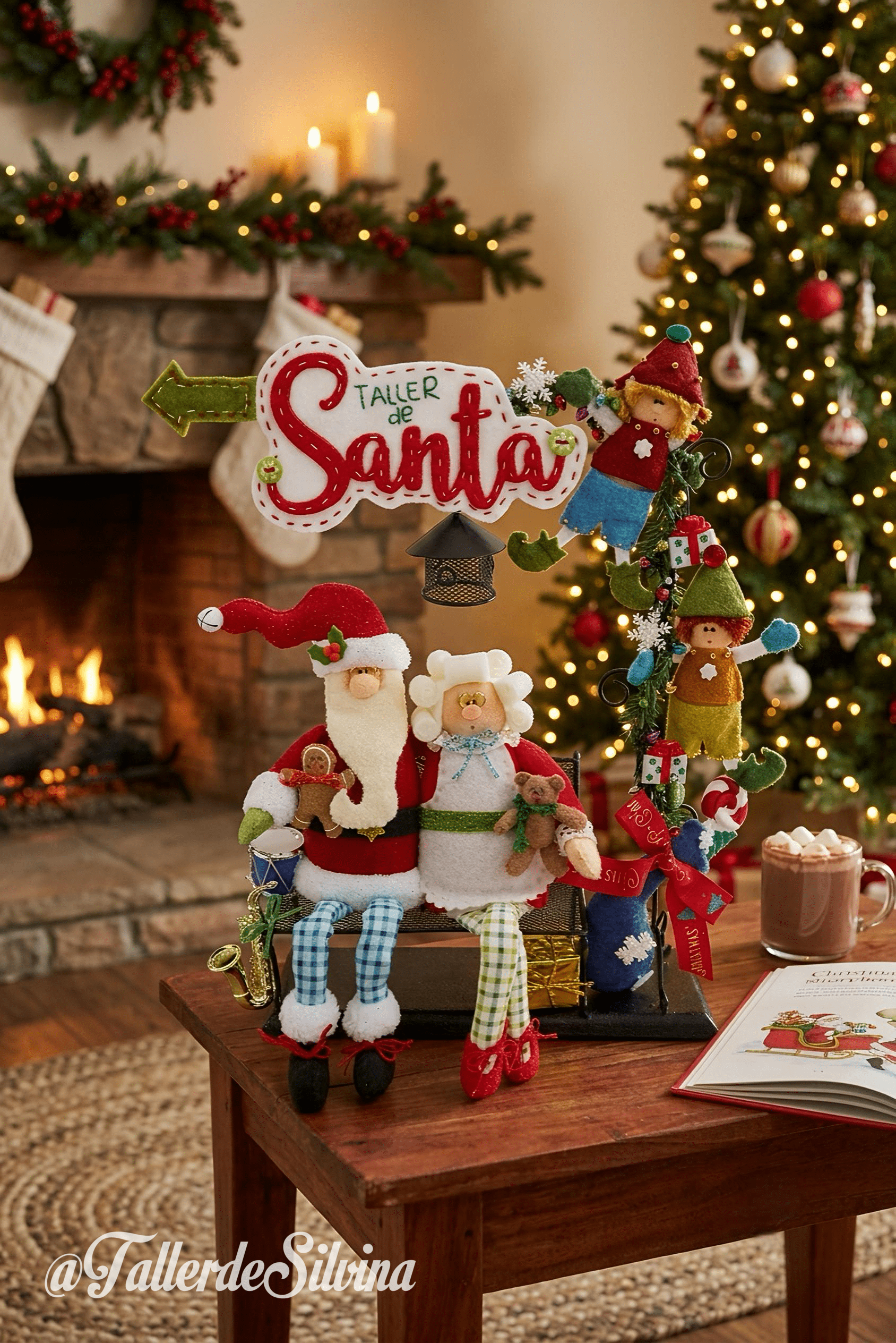 Banquito Taller de Santa – Kit navideño en paño lency