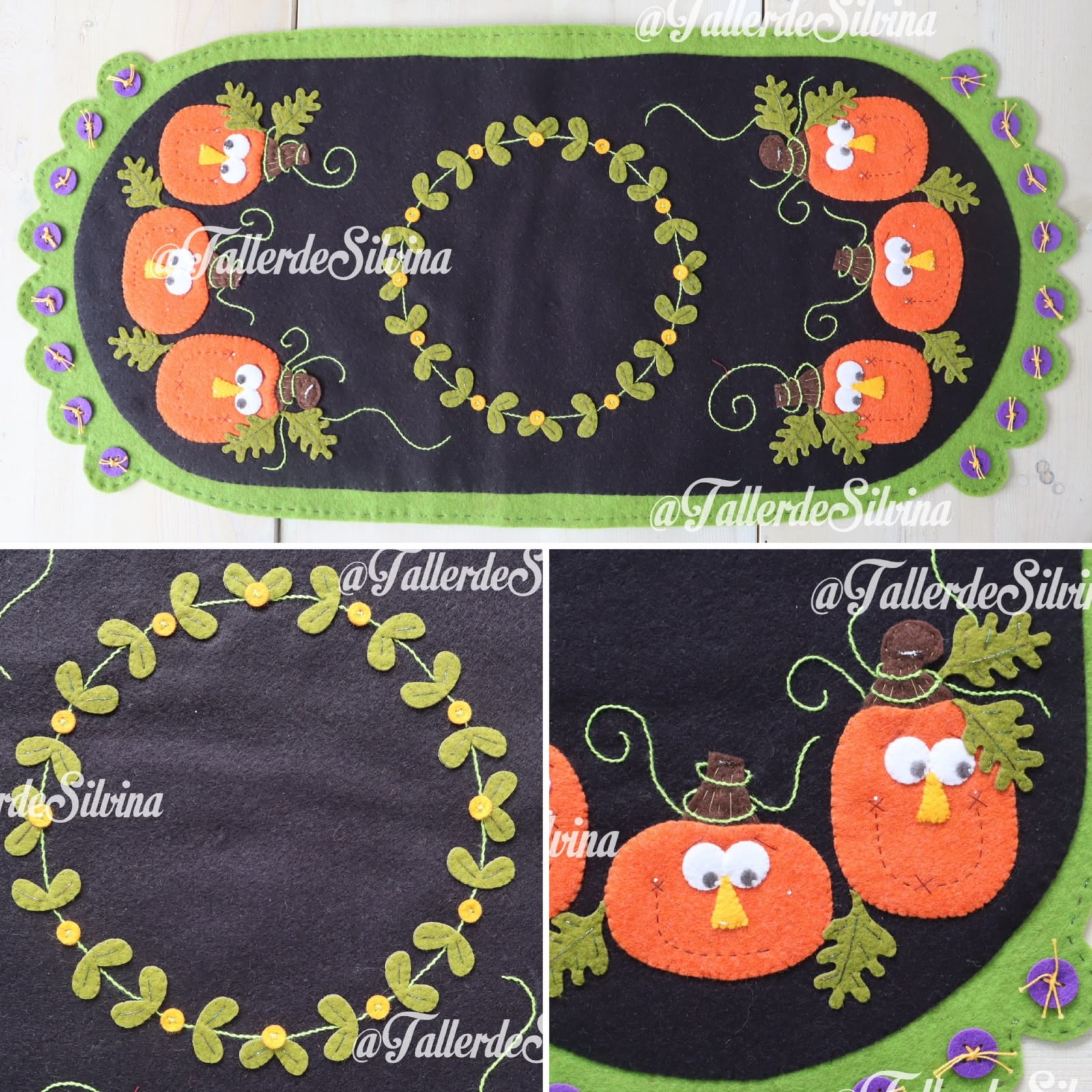 Carpeta "Calabazas Traviesas" – Kit Decoración para Mesa de Halloween en Paño Lency