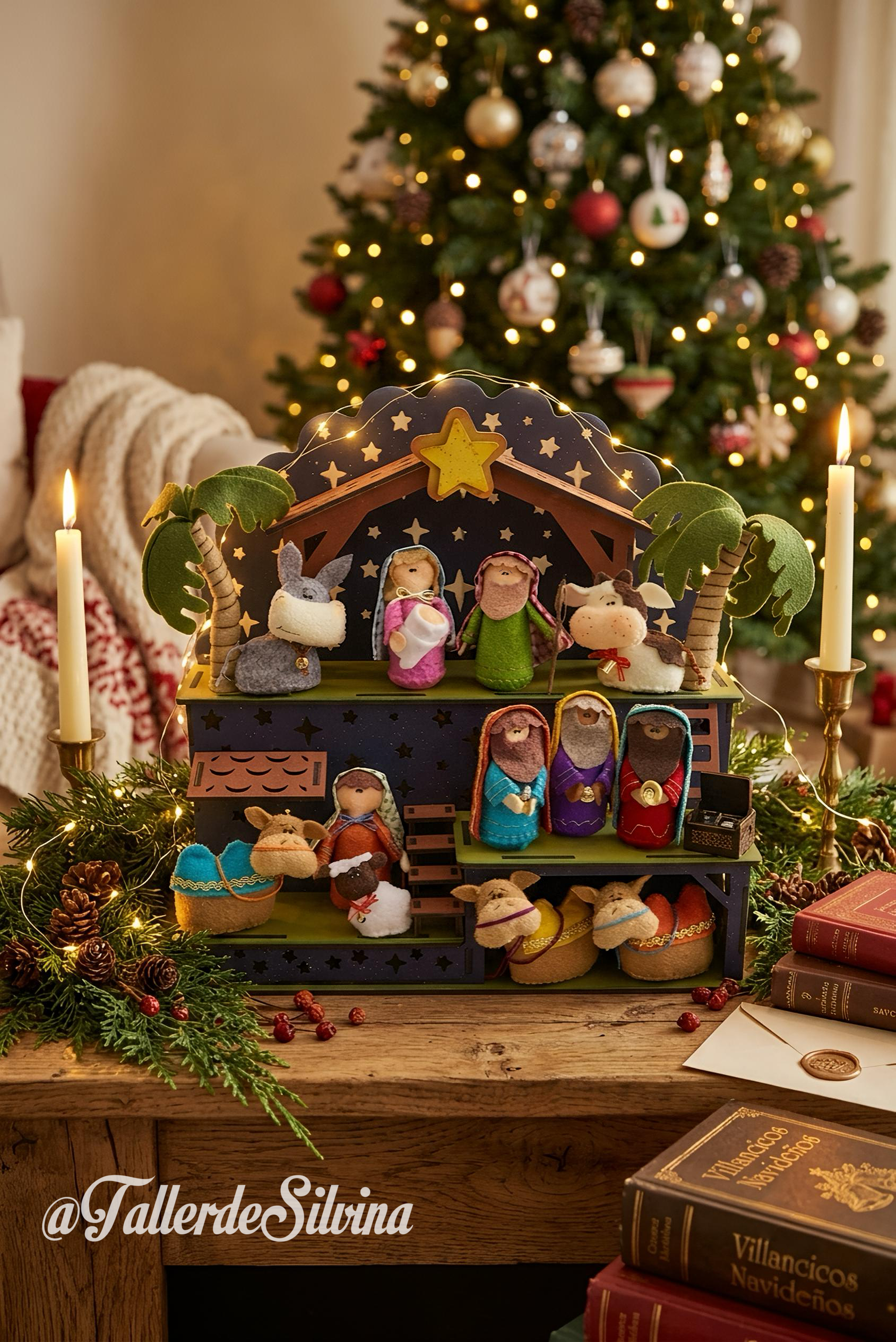 Mini Pesebre Establo – Kit navideño en paño lency