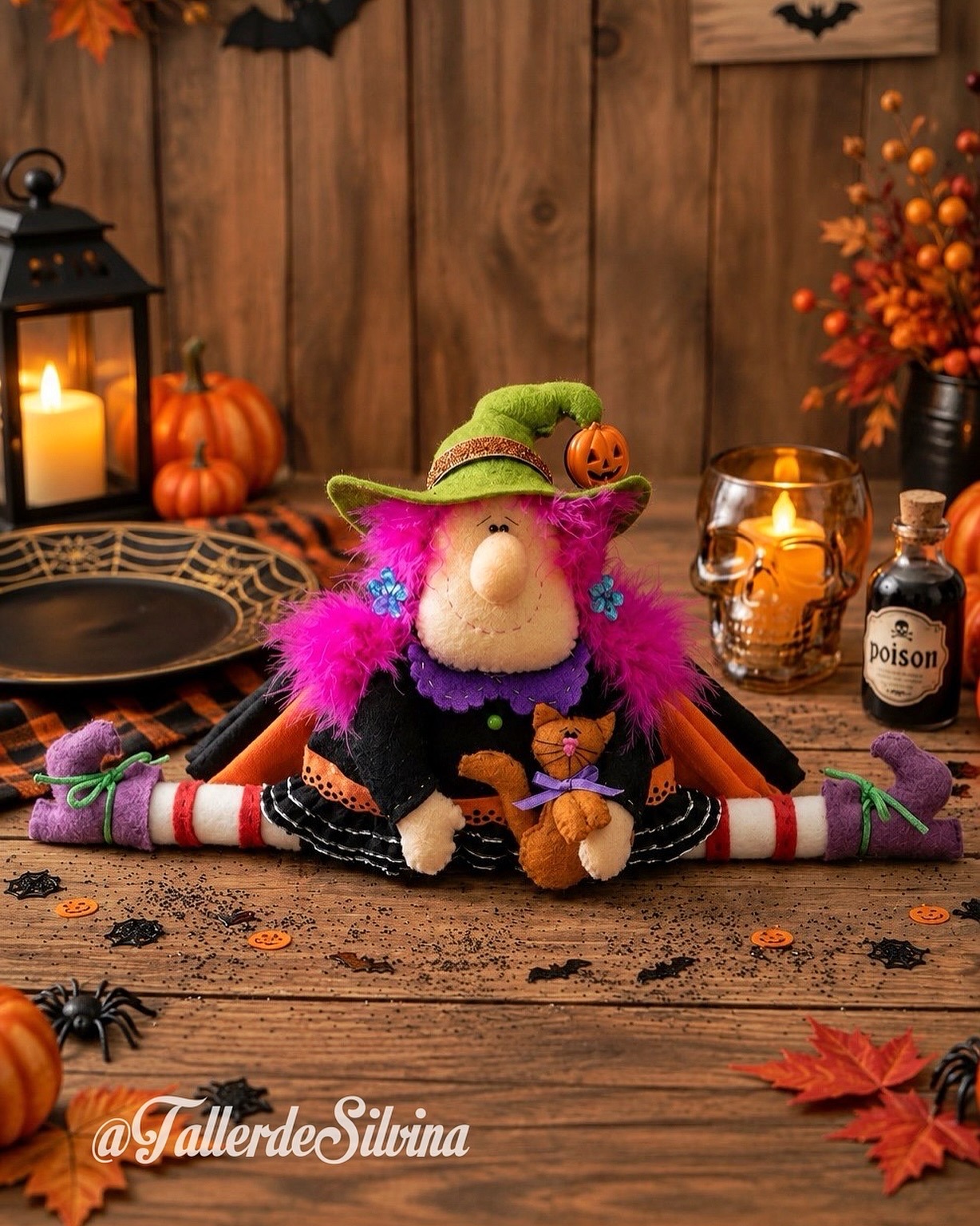 servilletero bruja patty – Kit halloween en paño lency