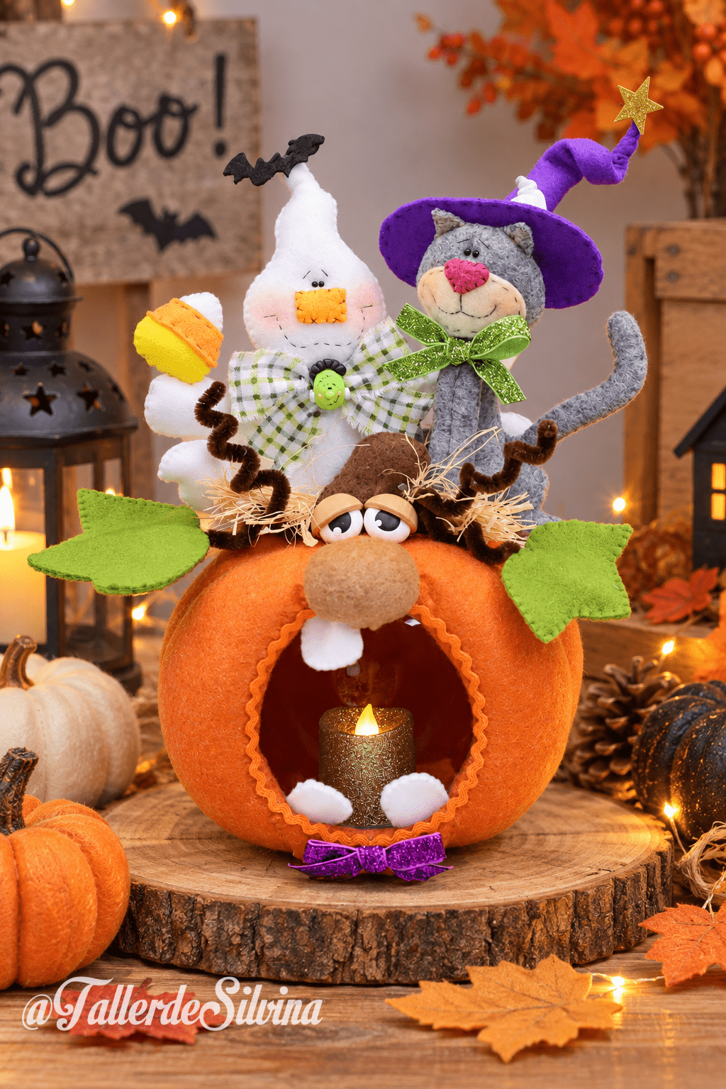 farol calabaza dulcecitos – Kit halloween en paño lency farol calabaza dulcecitos – Kit halloween en paño lency