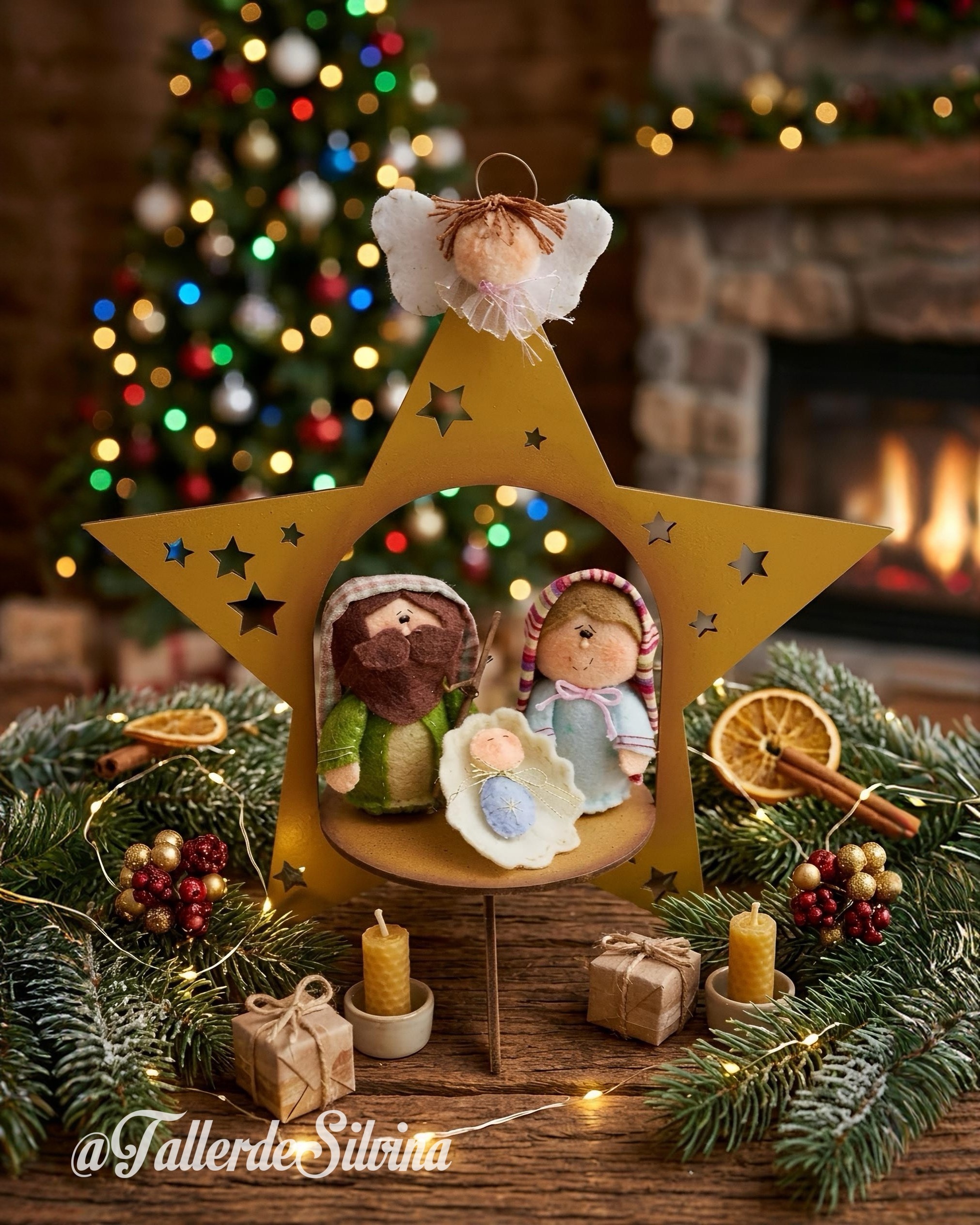 Mini Pesebre Estrellita – Kit navideño en paño lency