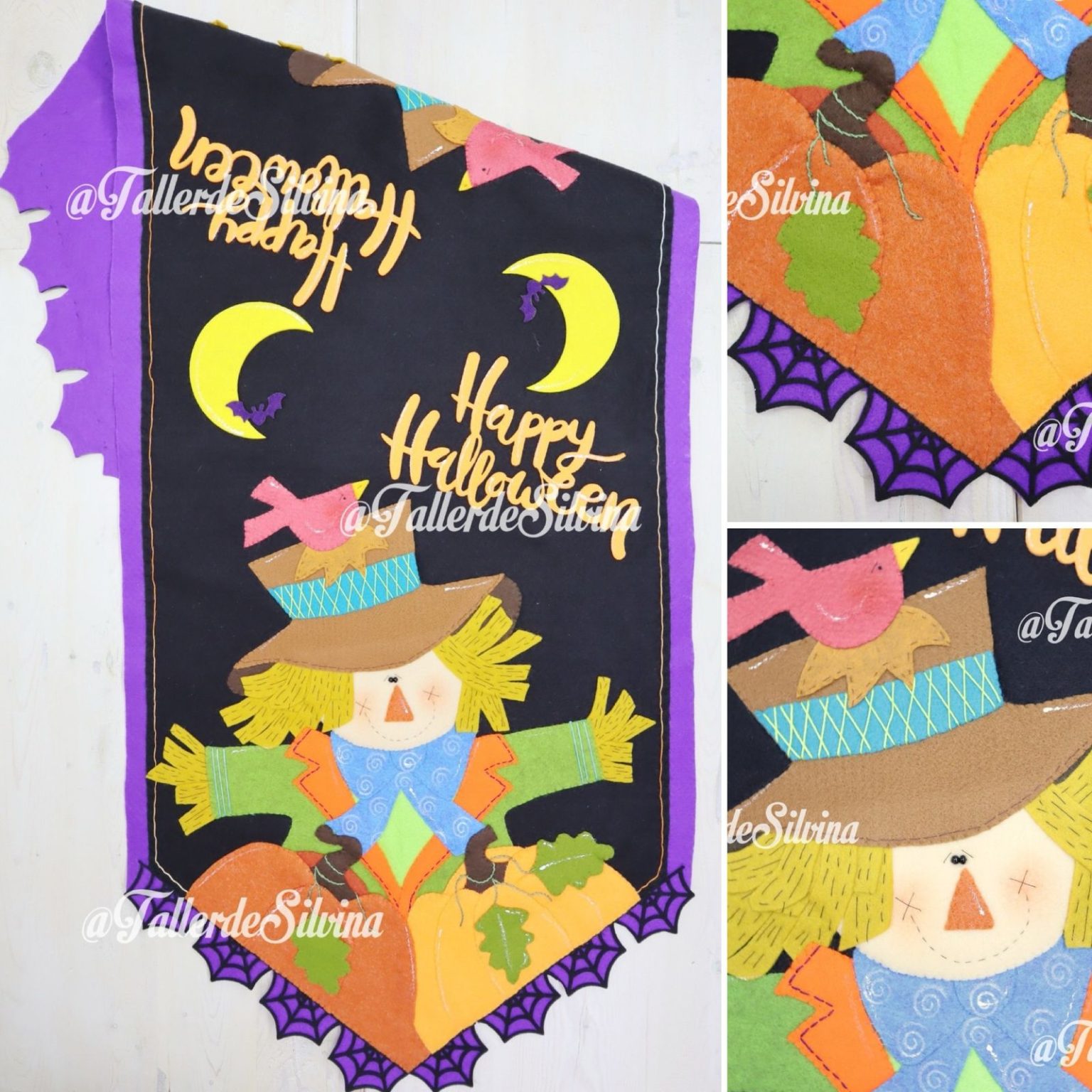 camino espantapájaro happy halloween – Kit halloween en paño lency