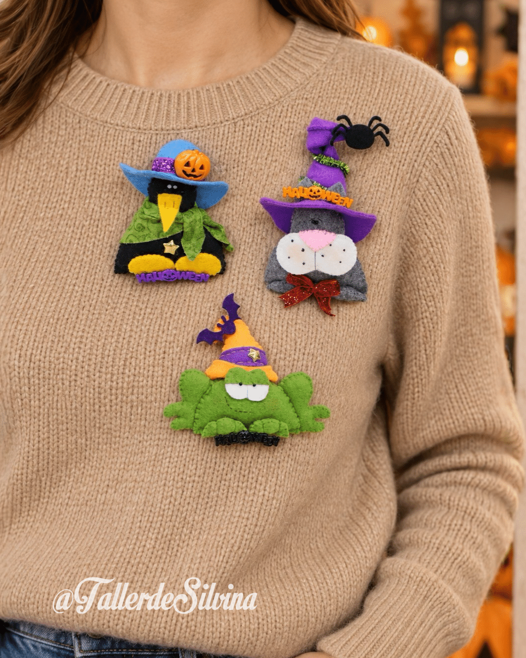 Prendedores de Bichitos – Kit halloween en paño lency