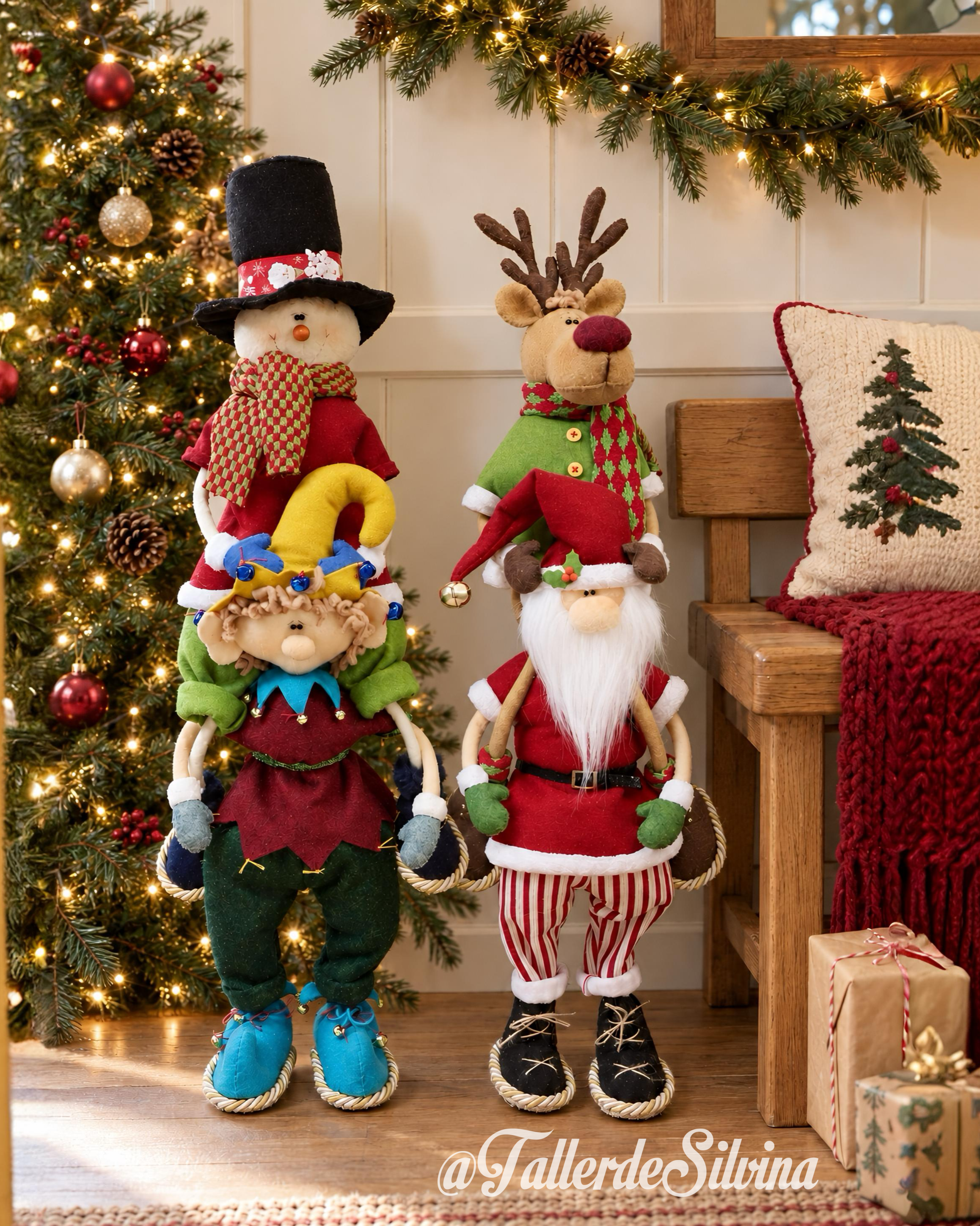 Amigos a "tuta" – Kit navideño en paño lency Amigos a "tuta" – Kit navideño en paño lency