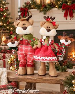 Robert y Ana, Renitos de Fiesta – Kit Navideño en Paño Lency