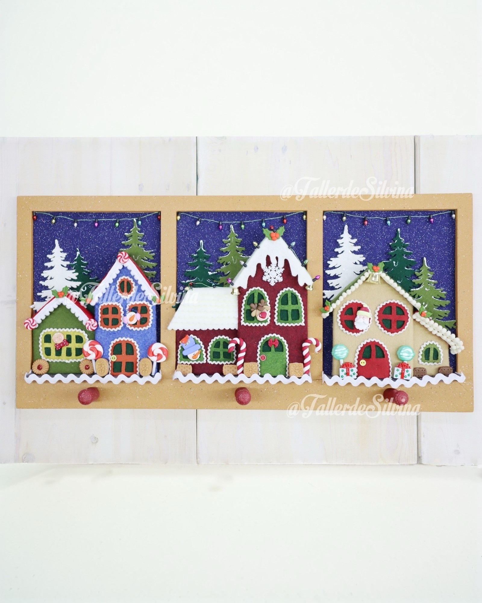 Perchero mini villa – Kit navideño en paño lency