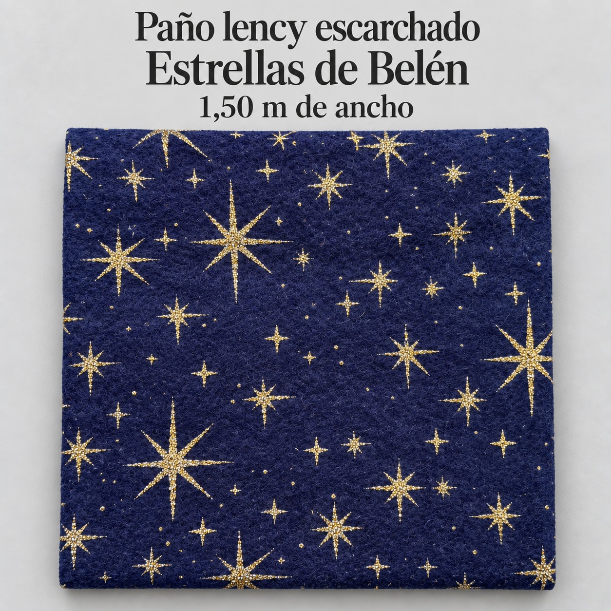 Paño Lency Acrílico Escarchado Estrellas de Belen para Manualidades | Metro $39.800 por WhatsApp